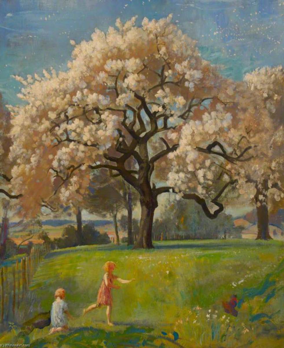Cherry Trees At Owletts — Alfred Kingsley Lawrence
