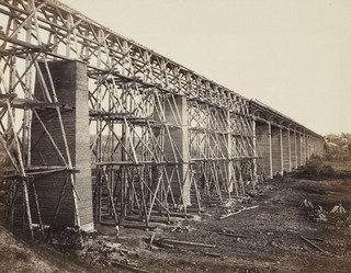 High Bridge Crossing The Appomattox, Near Farmville (on South Side Railroad, Va) — Timothy O'sullivan Alexander Gardner
