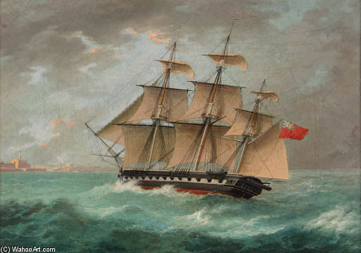 A British Frigate Approaching Port — Thomas Buttersworth
