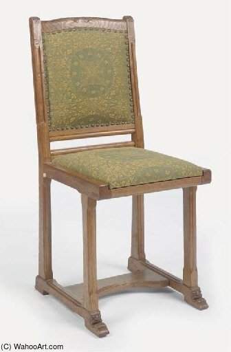 A Carved Oak Sidechair — Gerrit Willem Dijsselhof