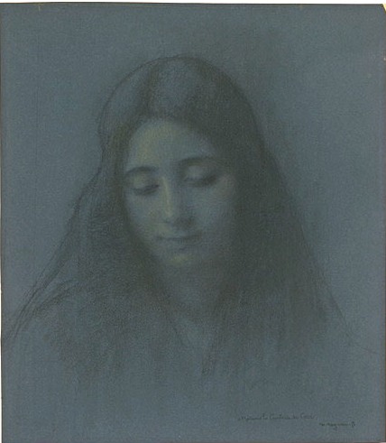 Portrait Of A Woman With Long Hair — Pascal-adolphe-jean Dagnan-bouveret