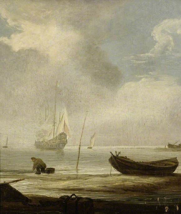 Sea Piece, A Calm — Simon Jacobsz De Vlieger