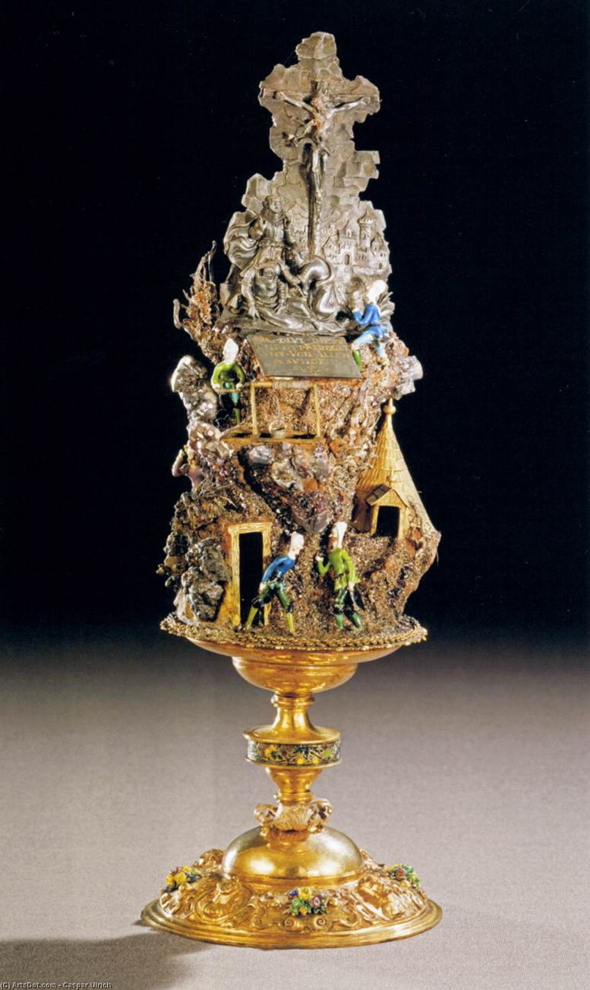 Handstone With Crucifixion And Resurrection Scenes — Caspar Ulrich