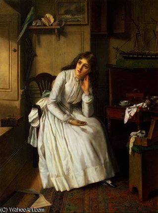 Flo Dombey In Captain Cuttle's Parlour — William Maw Egley