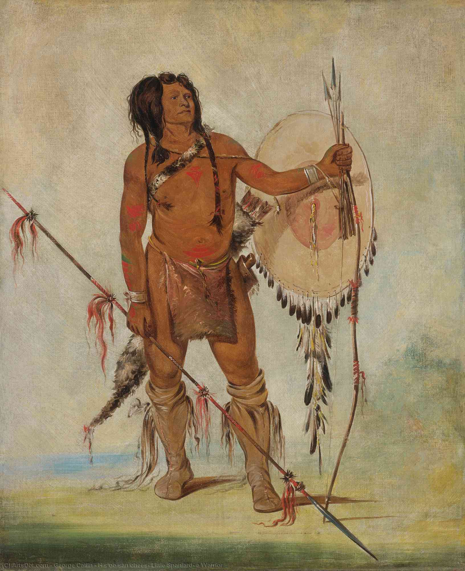 His Oo Sán Chees, Little Spaniard, A Warrior — George Catlin