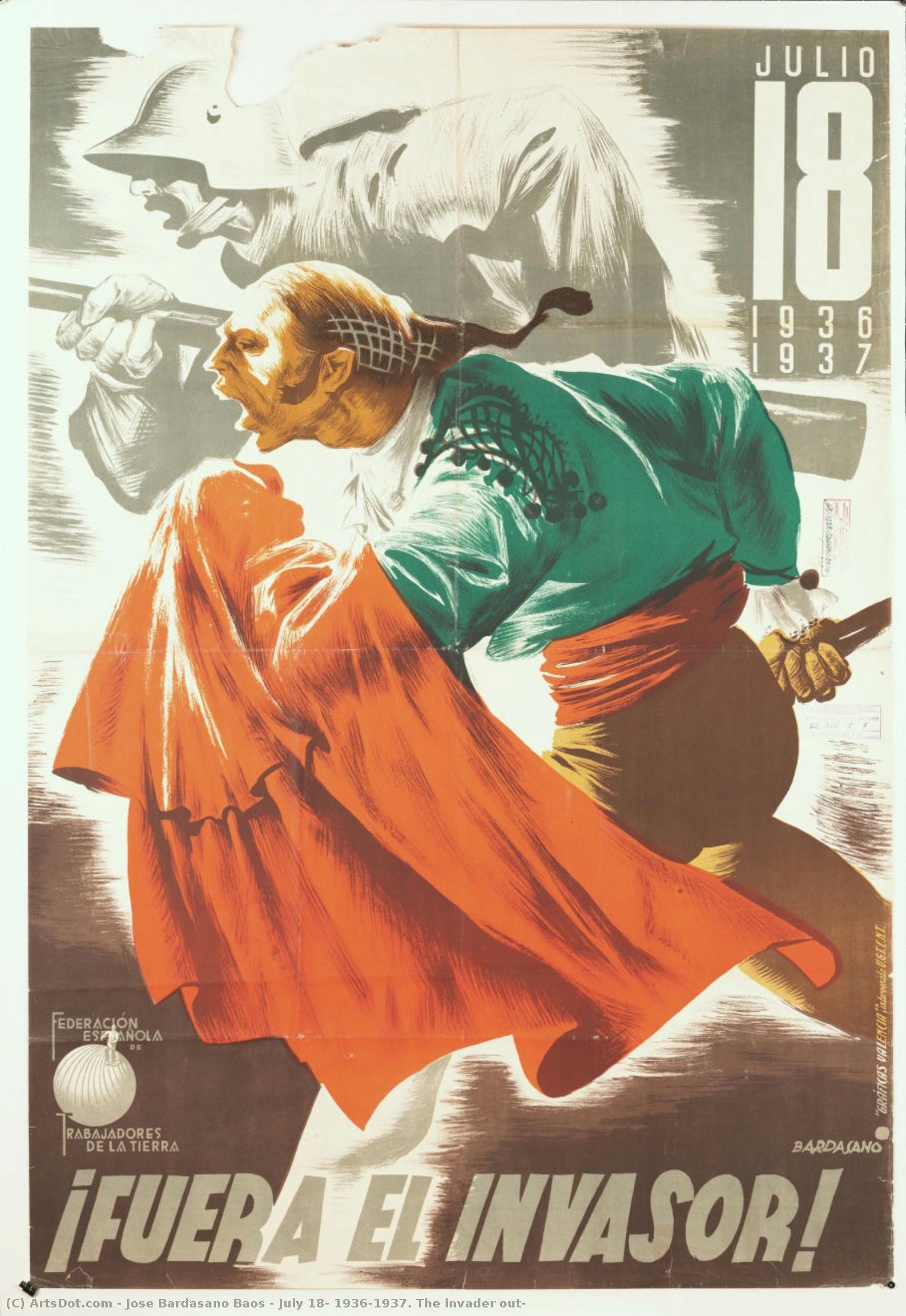 July 18: 1936-1937. The Invader Out! — José Bardasano Baos