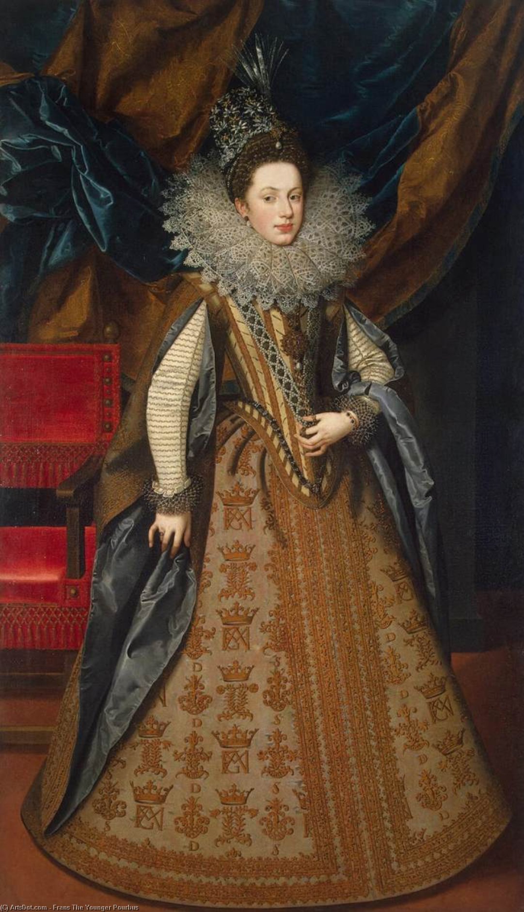 Retrato De Margarita De Saboya, Duquesa De Mantua — Frans Pourbus El Joven