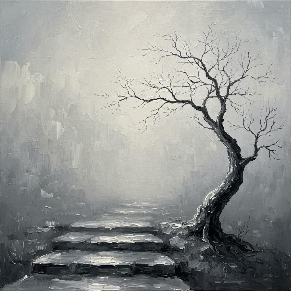 Ethereal Solitude: The Silent Ascent Through Mist And Ancient Stone Shadows — Laurent Garnier