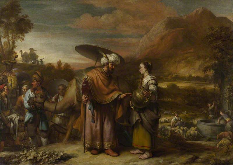 Rebekah And Eliezer At The Well — Gerbrand Van Den Eeckhout