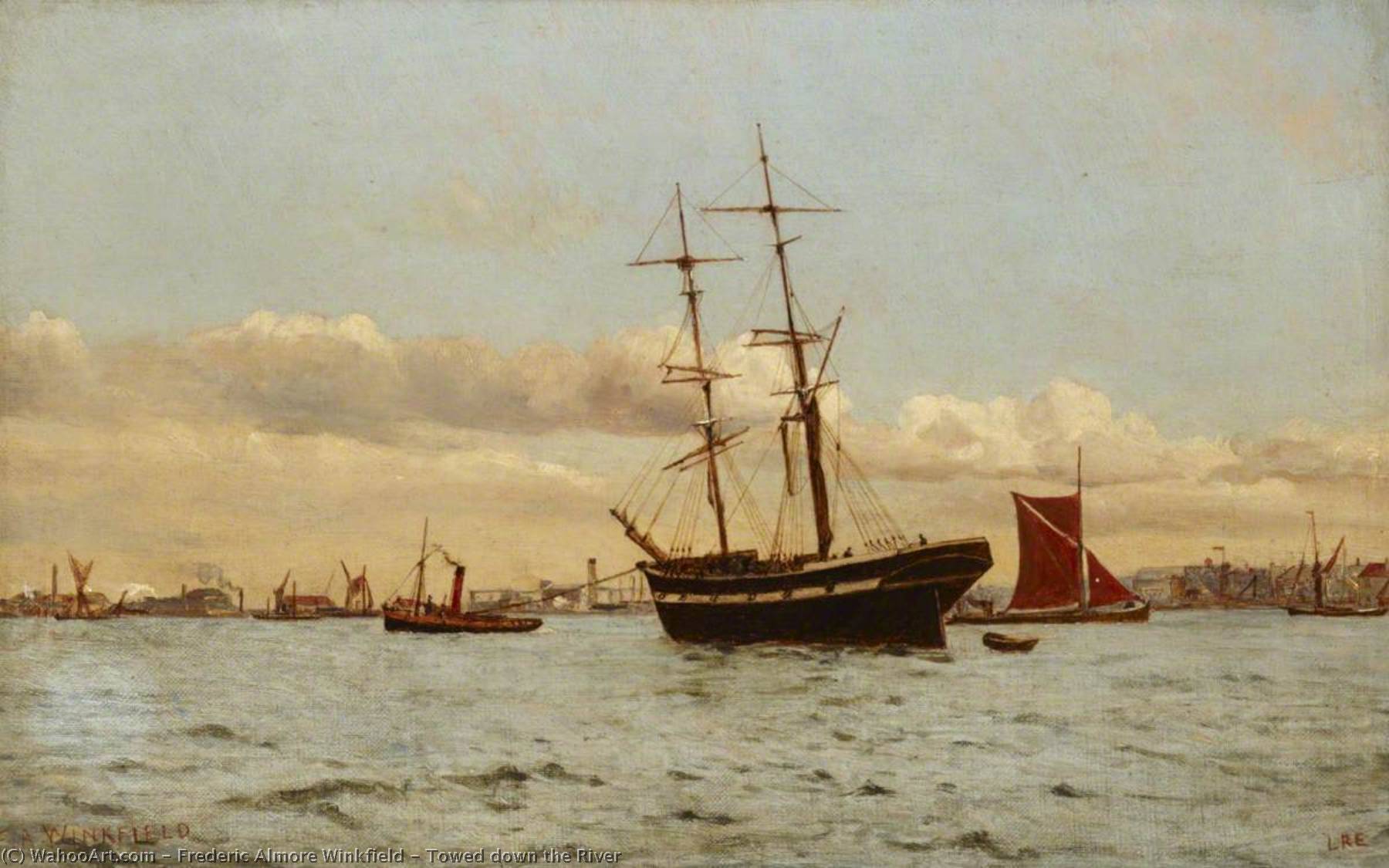 Towed Down The River — Frederic Almore Winkfield