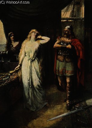 The Two Stood Silent Looking At Each Other — Ferdinand Leeke