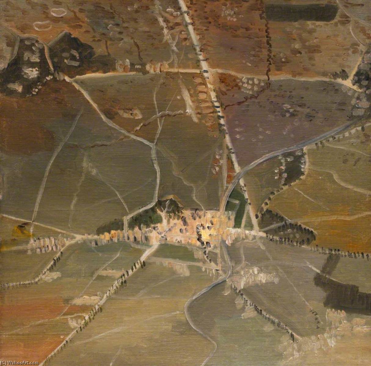 Bapaume Seen From An Aeroplane At 10,000 Feet — Richard Carline