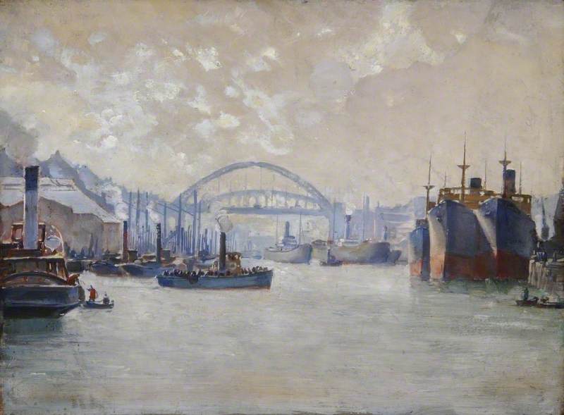 The Wear Bridge, Sunderland — Charles Ernest Cundall