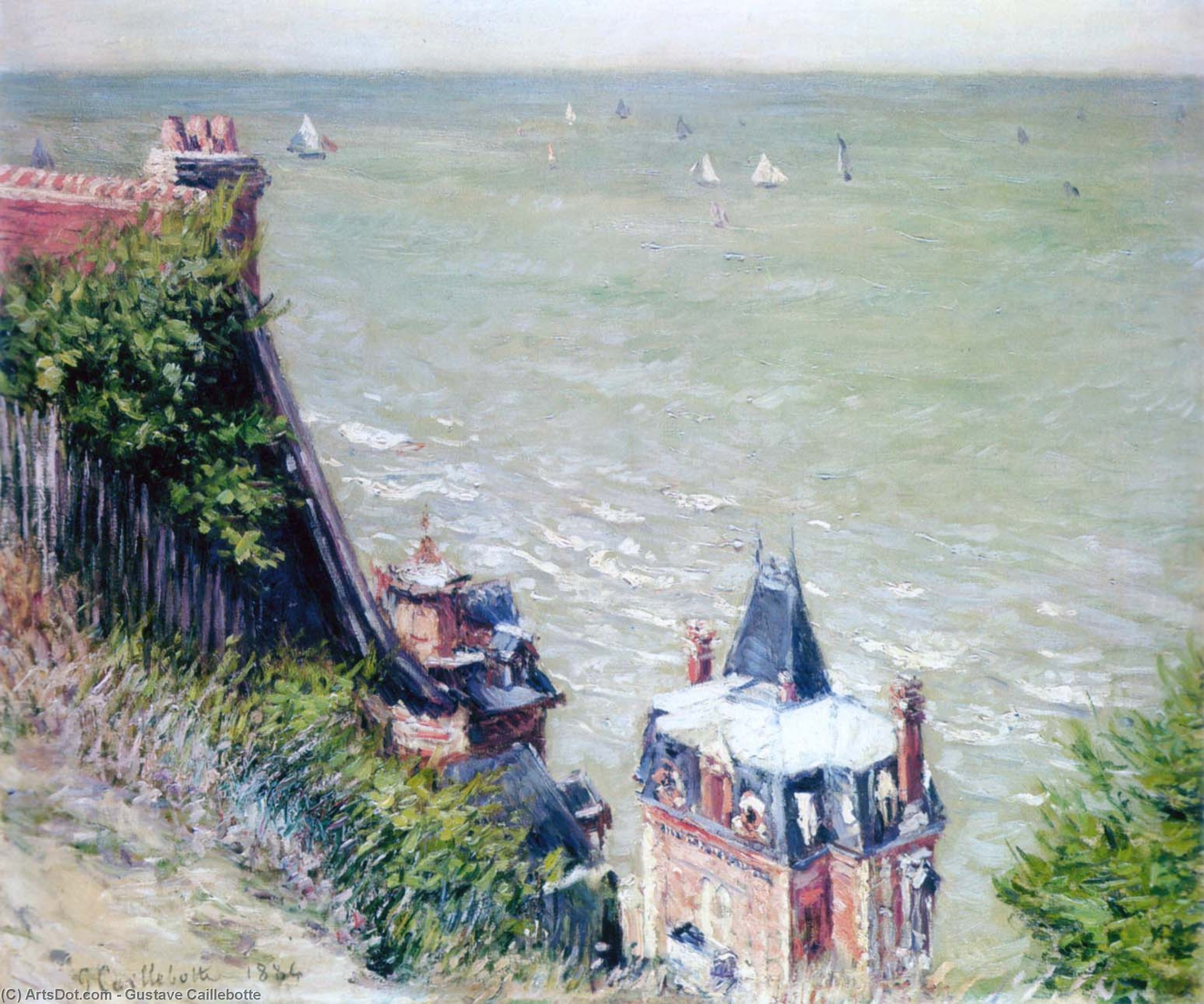 Villas Rosadas En Trouville — Gustave Caillebotte