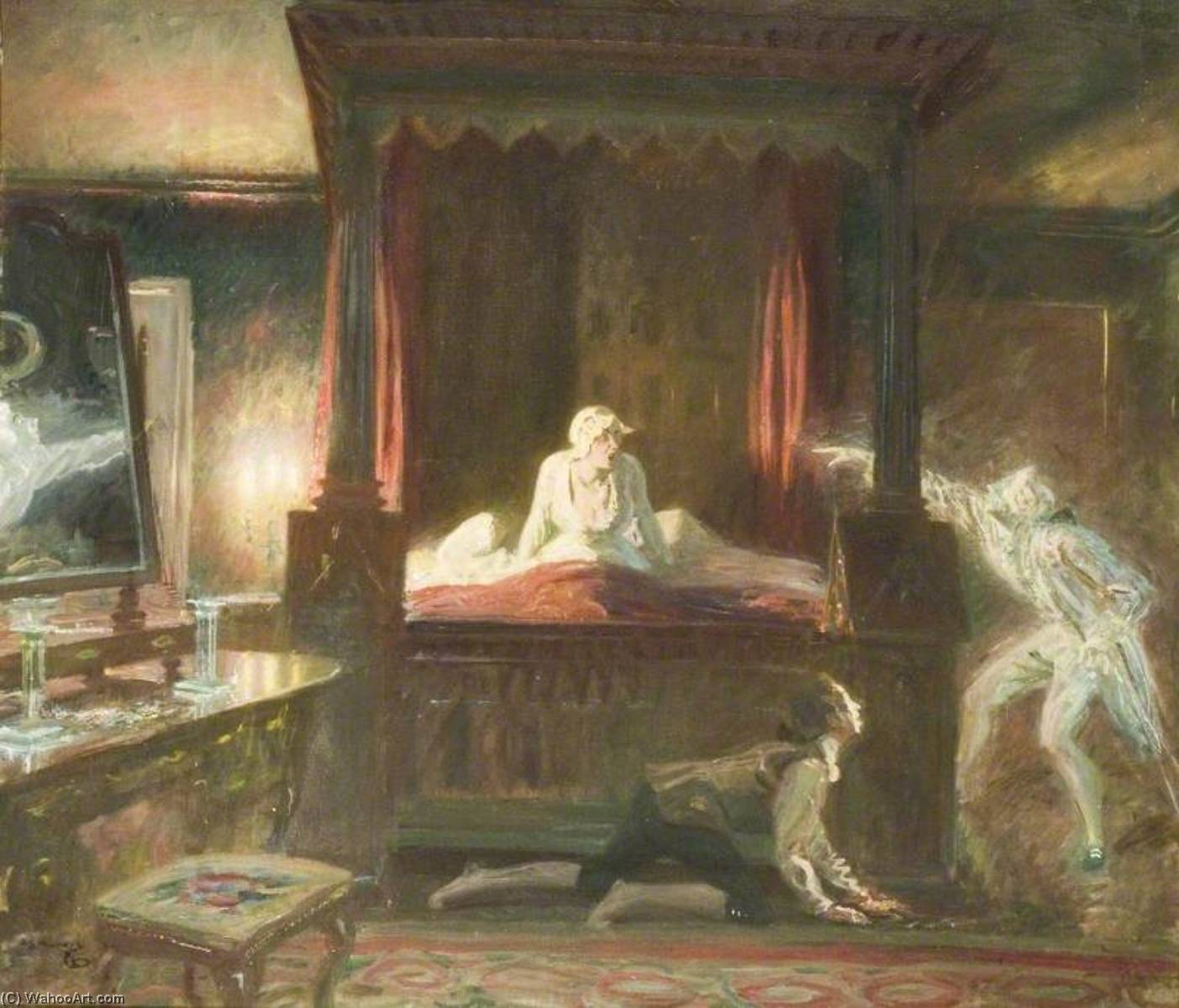 Das Spukzimmer, Gemalt Auf Einem Bauernhof Auf Dem Exmoor — Sir Alfred James Munnings