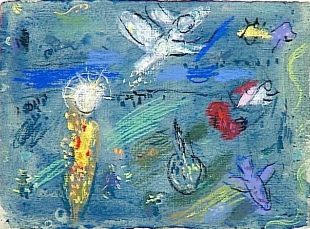 Adam Und Eva Aus Dem Paradies Vertrieben — Marc Chagall