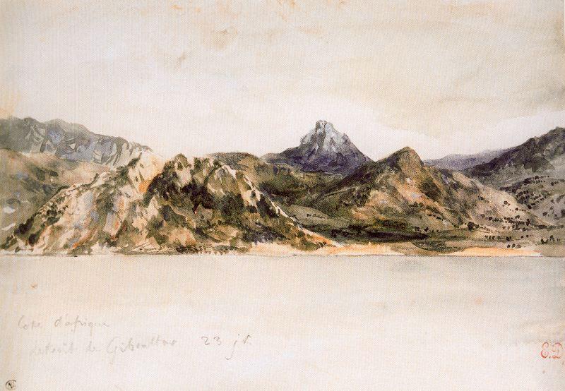 The Coast Of Africa Seen From The Strait Of Gibraltar — Eugène Delacroix