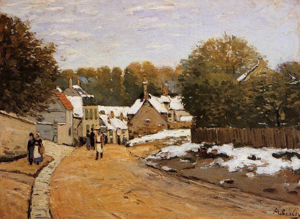 Early Snow At Louveciennes (also Known As Rue De Voisins, Louveciennes: First Snow) — Alfred Sisley