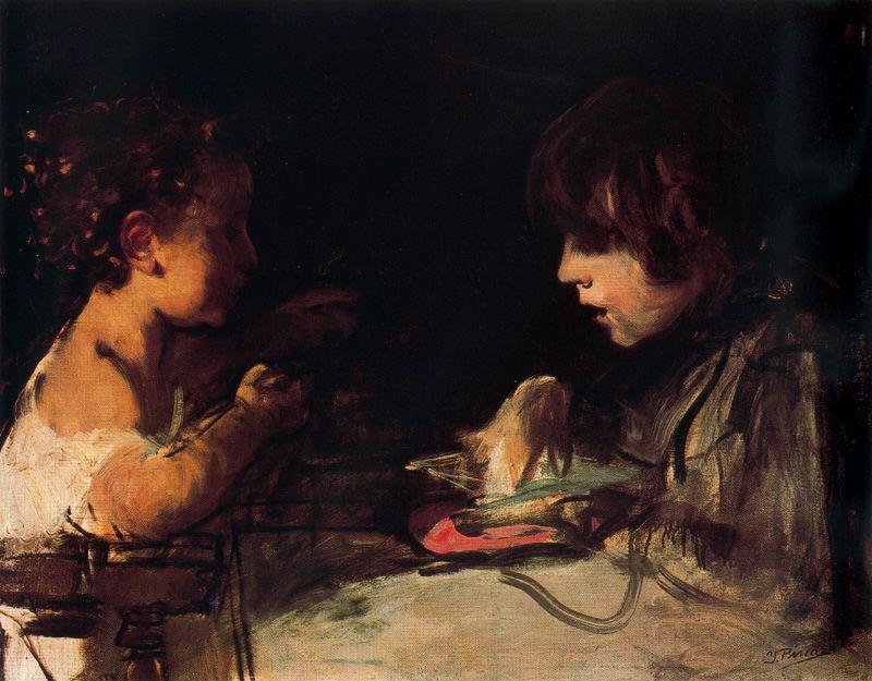 Joseph And Ignacio, Children Of The Artist — Ignacio Pinazo Camarlench