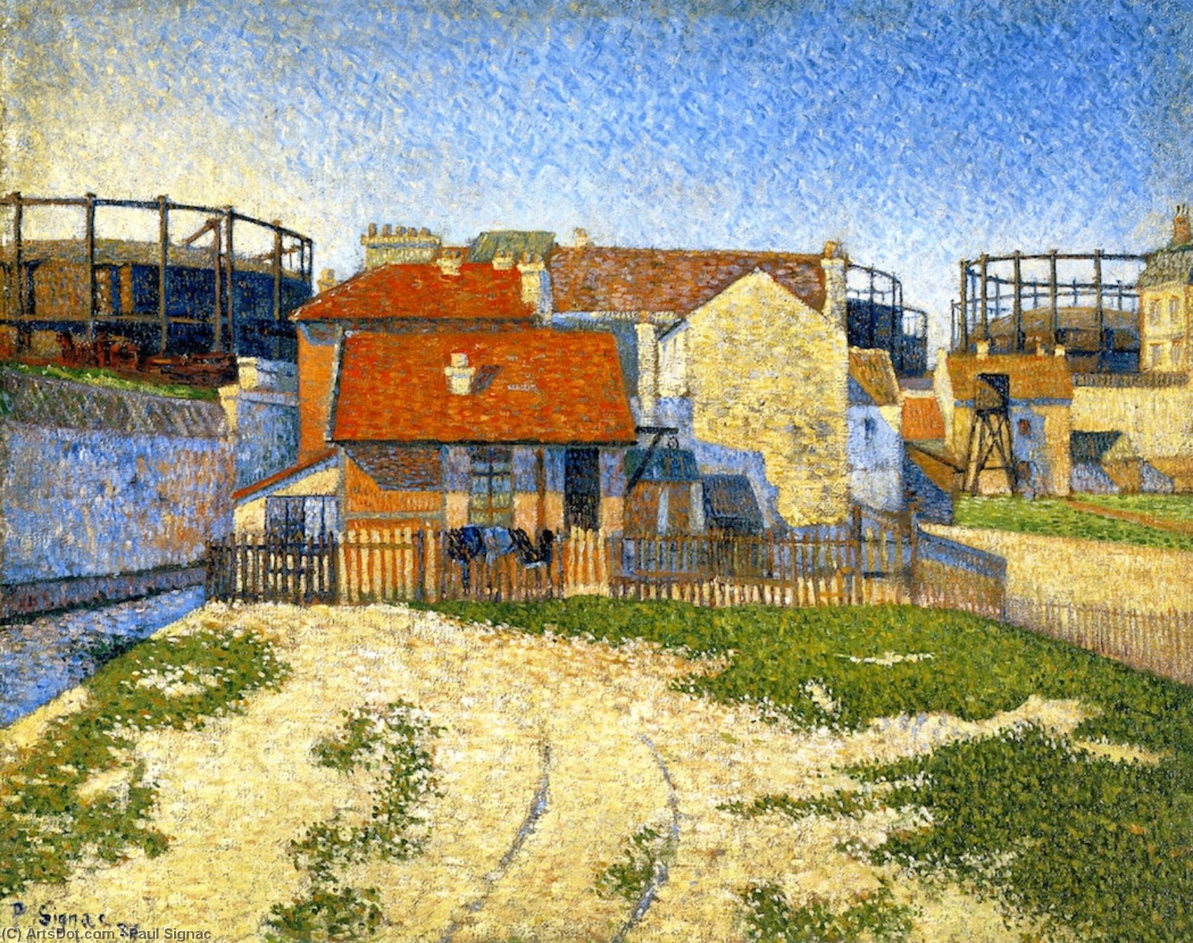 Die Gasbehälter Von Clichy — Paul Signac