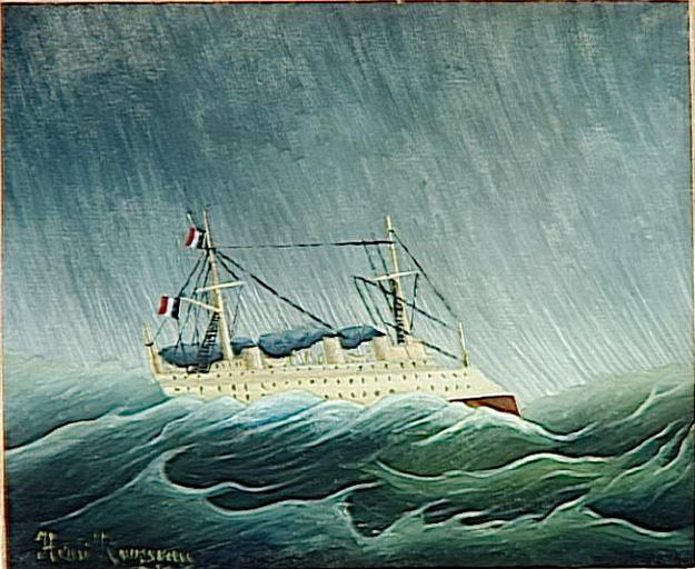 Le Navire Dans La Tempete — Henri Julien Félix Rousseau (le Douanier)