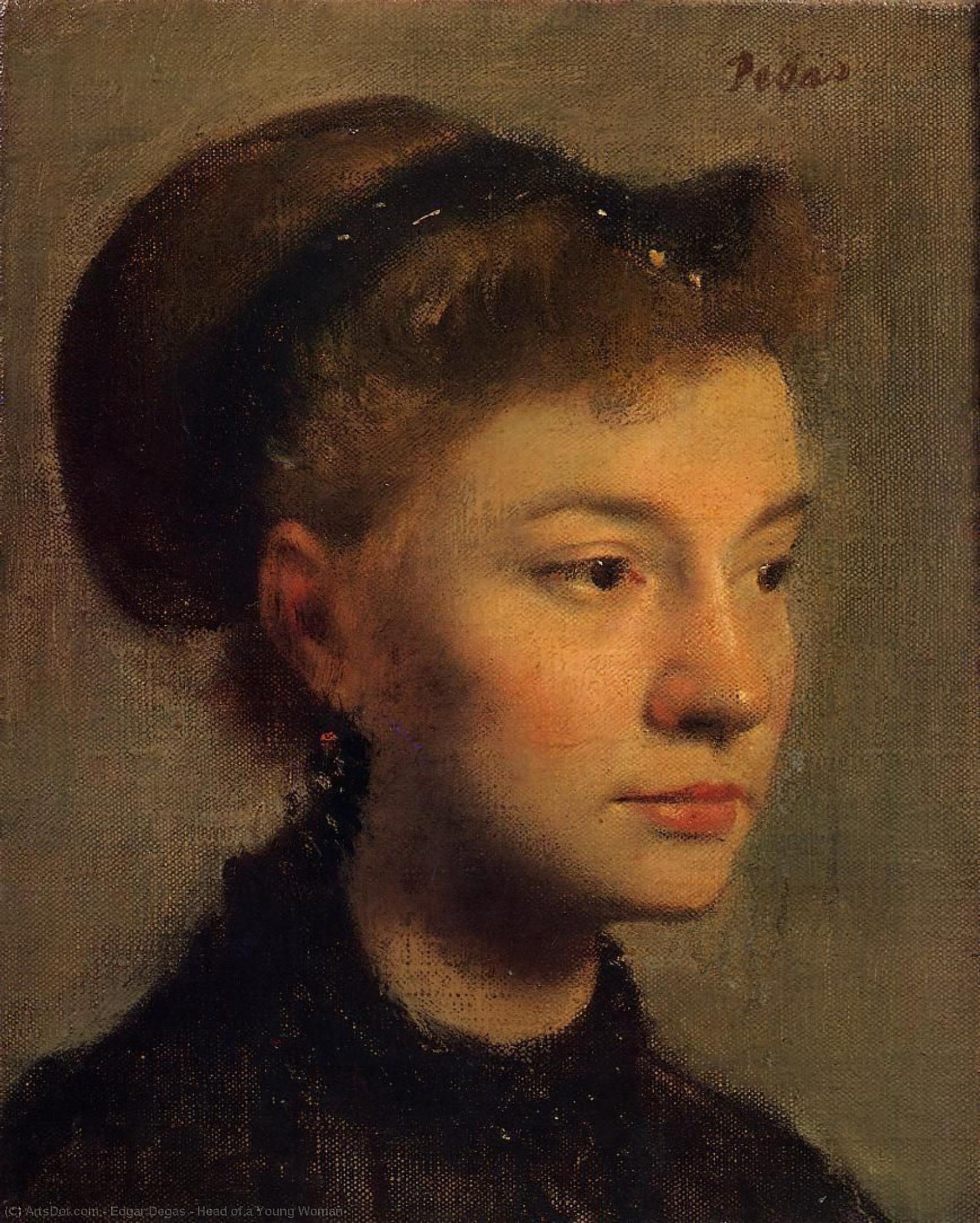 Cabeza De Una Joven — Hilaire-germain-edgar Degas