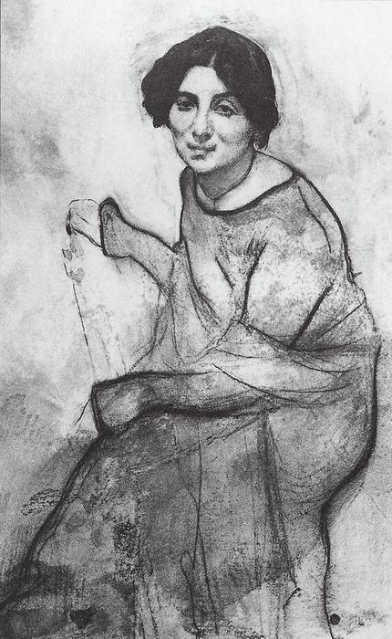 Portrait Of The Pianist Wanda Landowska — Valentin Alexandrovich Serov