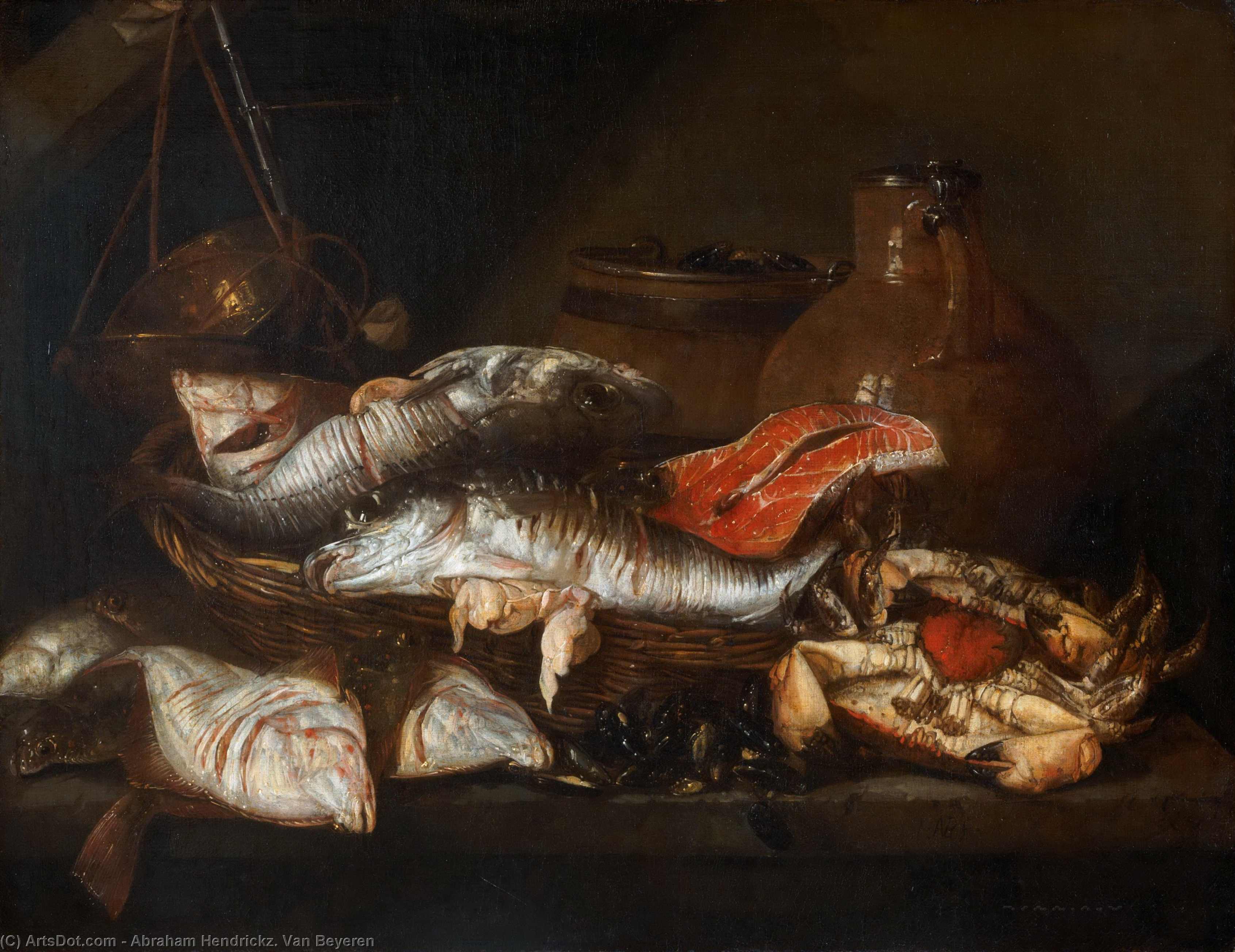 Still Life With Fish (17th Century) (71.4 X 92.4) (philadelphia Museum Of Art) — Abraham Hendricksz. Van Beyeren