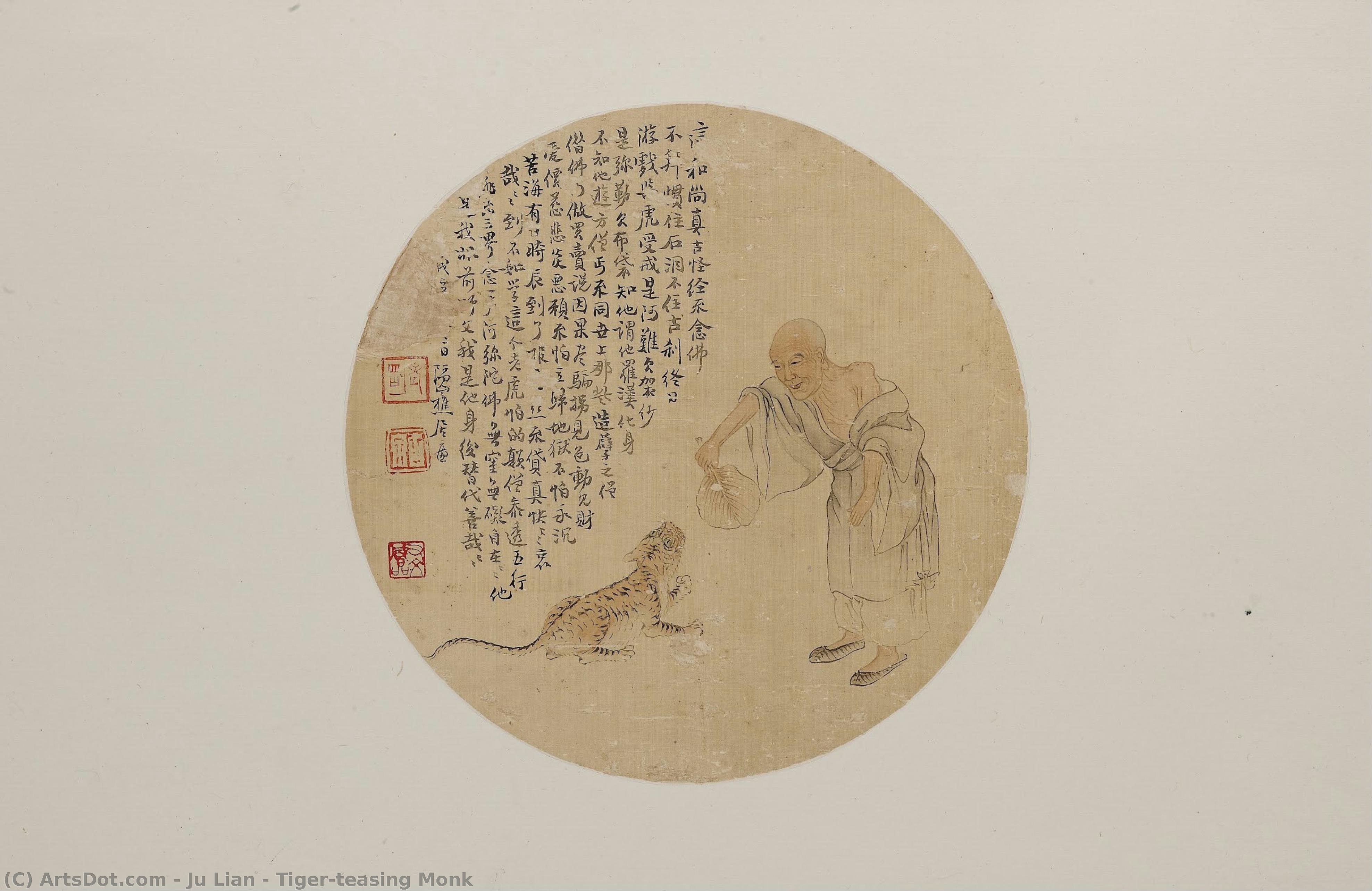 Tiger-teasing Monk — Ju Lian