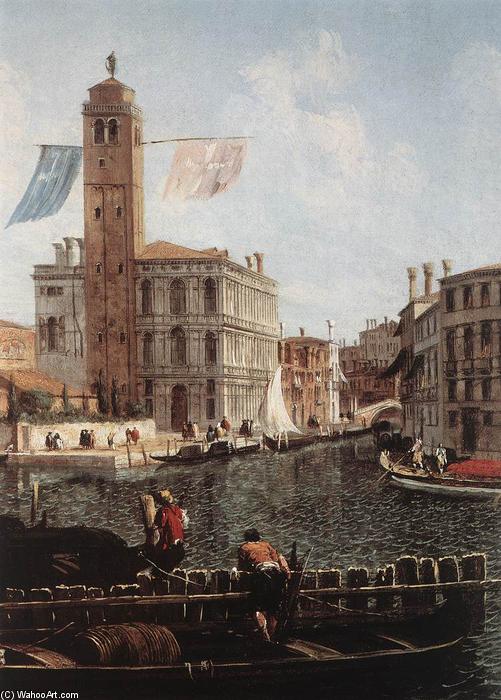 The Grand Canal With The Fishmarket (detail) — Michele Marieschi