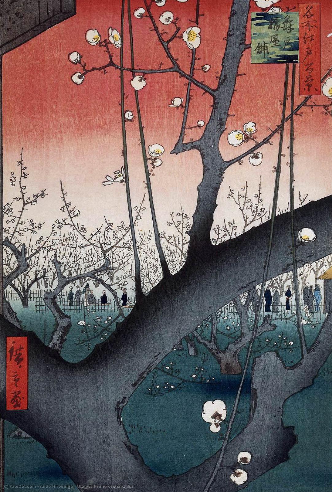 Utagwa Prune Orchard Sun — Андро Хиросиге
