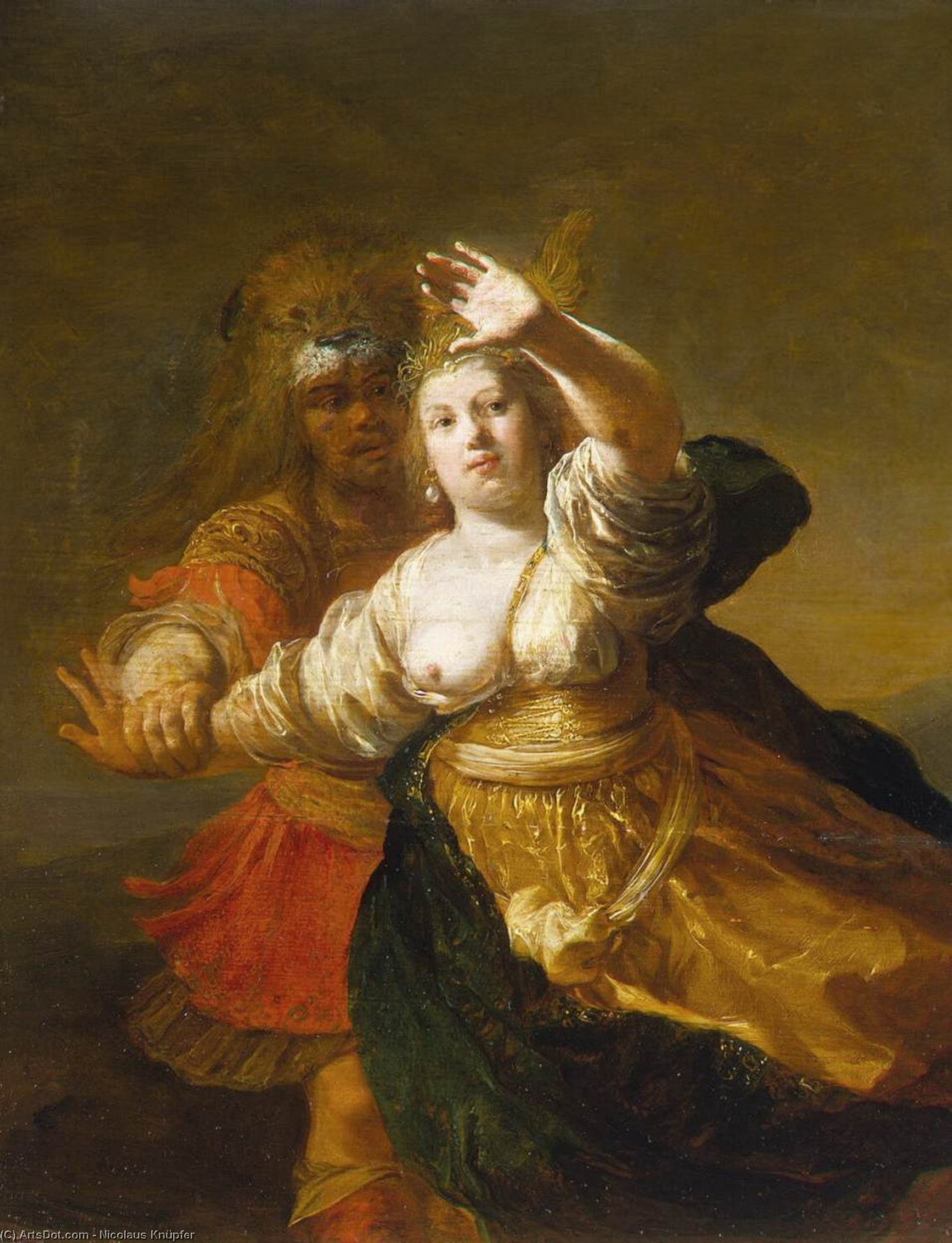 Hercules Obtaining The Girdle Of Hyppolita — Nicolaes Knupfer