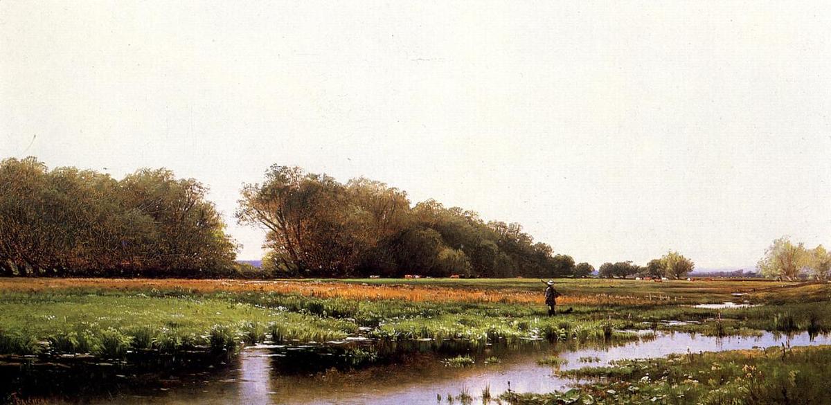 Hunter In The Meadows Of Old Newburyport, Massachusetts — Alfred Thompson Bricher