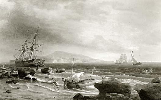 Wrecked Boat On A Beach, (painting) — Robert W. Salmon