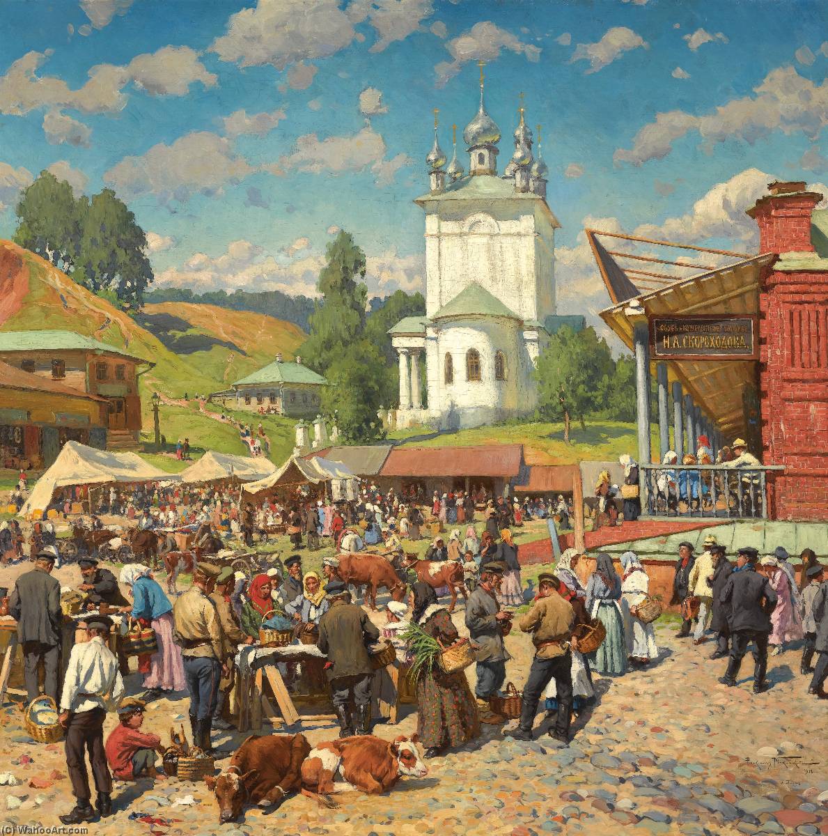 Market Day In Plyos — Alexander Vladimirovich Makovsky