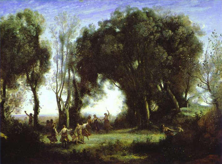 A Morning. Dance Of The Nymphs — Jean-baptiste-camille Corot