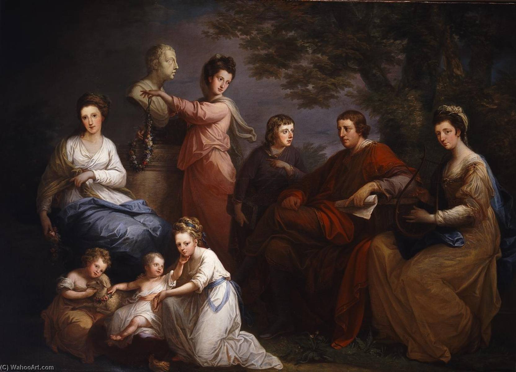 Family Portrait Of The Earl Of Gower — Angelica Kauffmann (maria Anna Angelika)