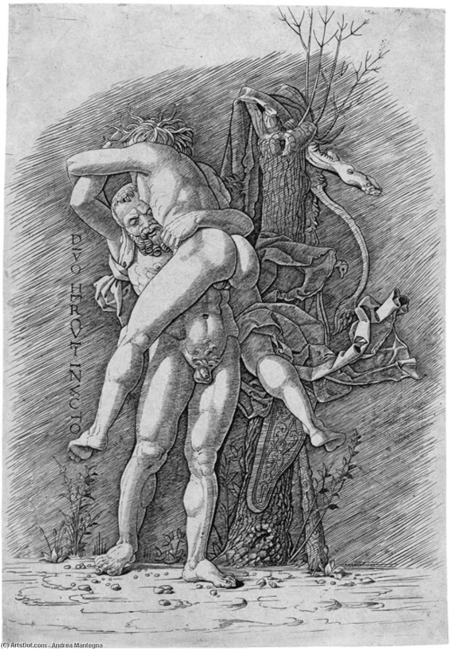 Hercules And Antaeus — Andrea Mantegna