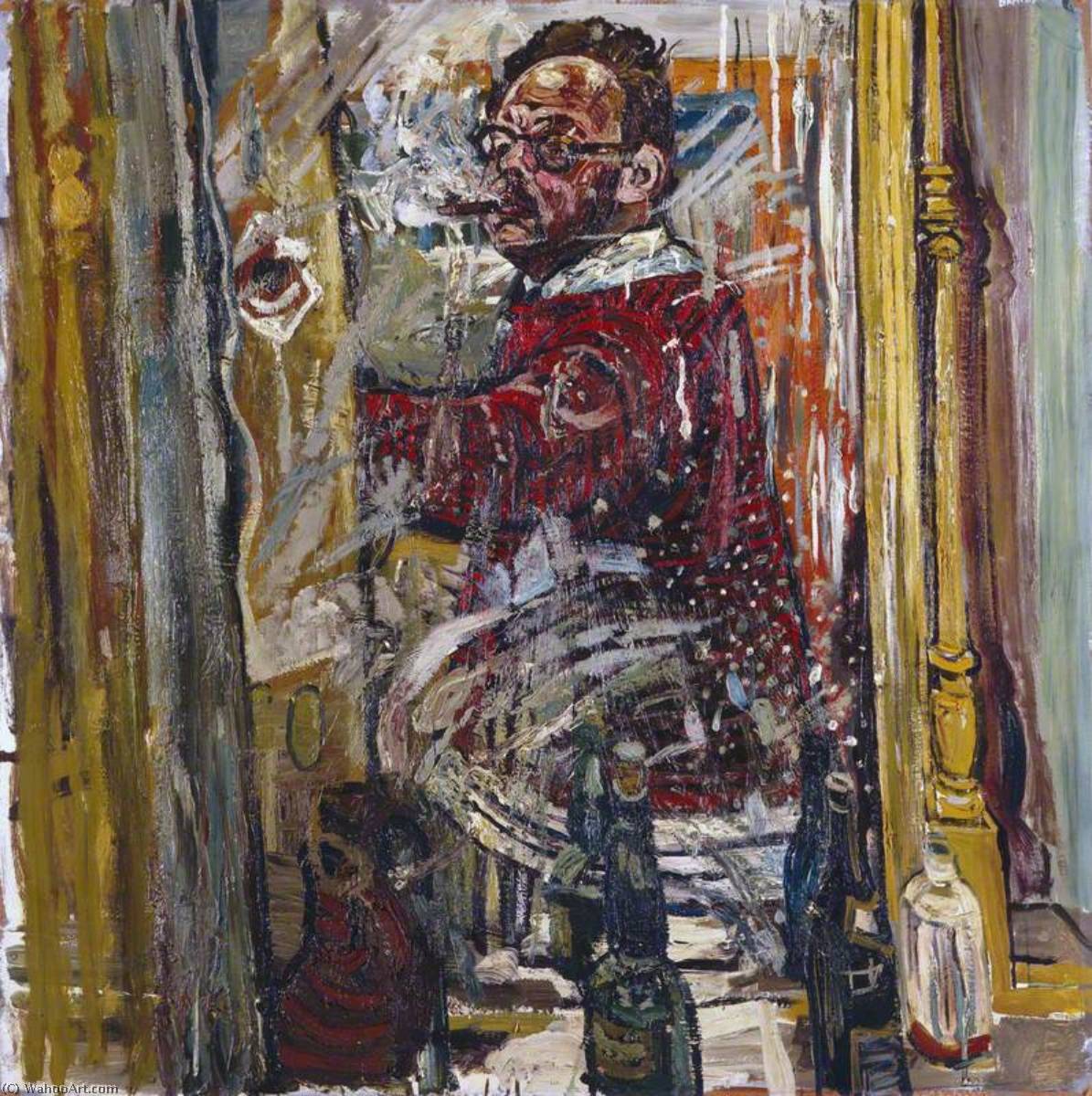 Self Portrait In A Mirror — John Bratby