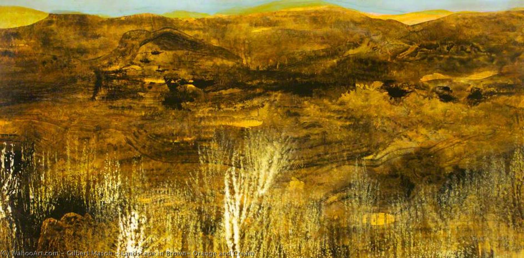 Landscape In Brown, Orange And Cream — Gilbert Mason