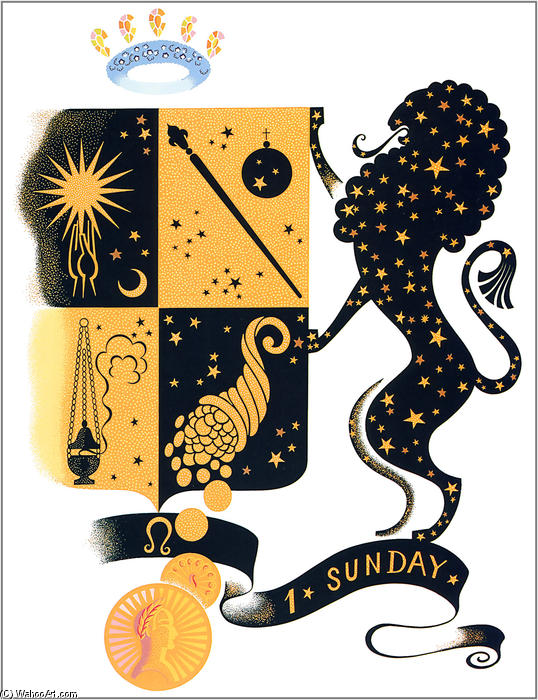 The Zodiac, Leo — Erté