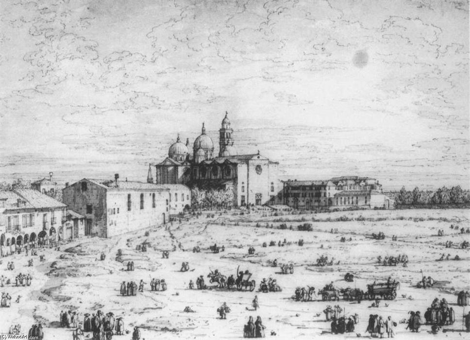 Padua: The Prato Della Valle With Santa Giustinia And The Church Of Misericordia (sheet 1) — Canaletto
