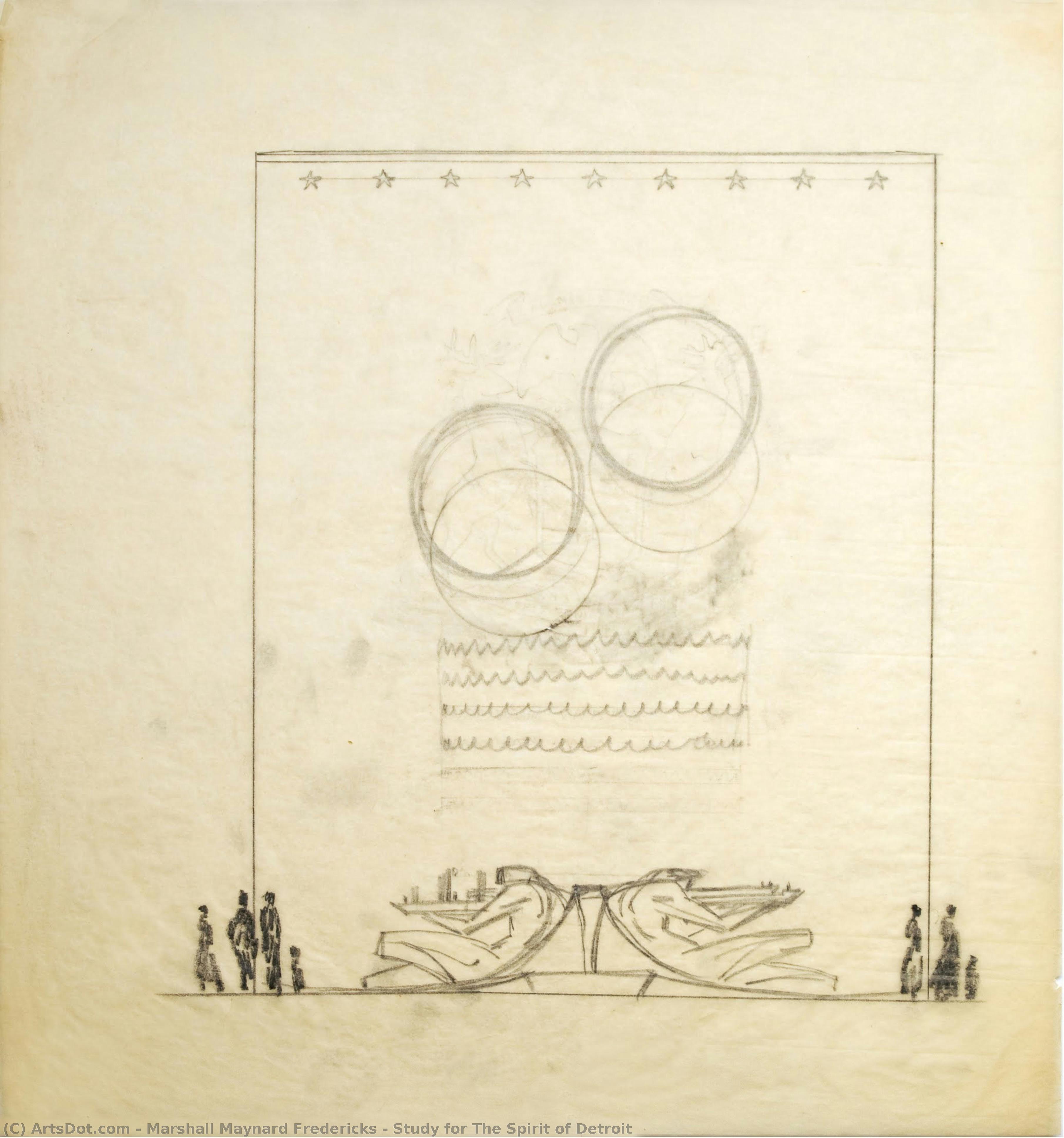 Study For The Spirit Of Detroit — Marshall Maynard Fredericks