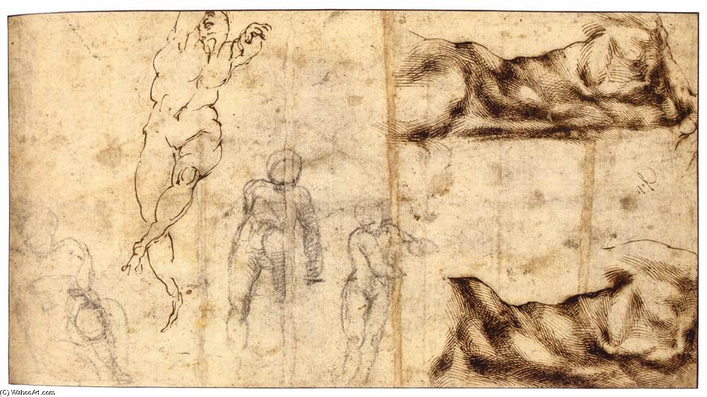 Studies Of Nudes (verso) — Michelangelo Buonarroti