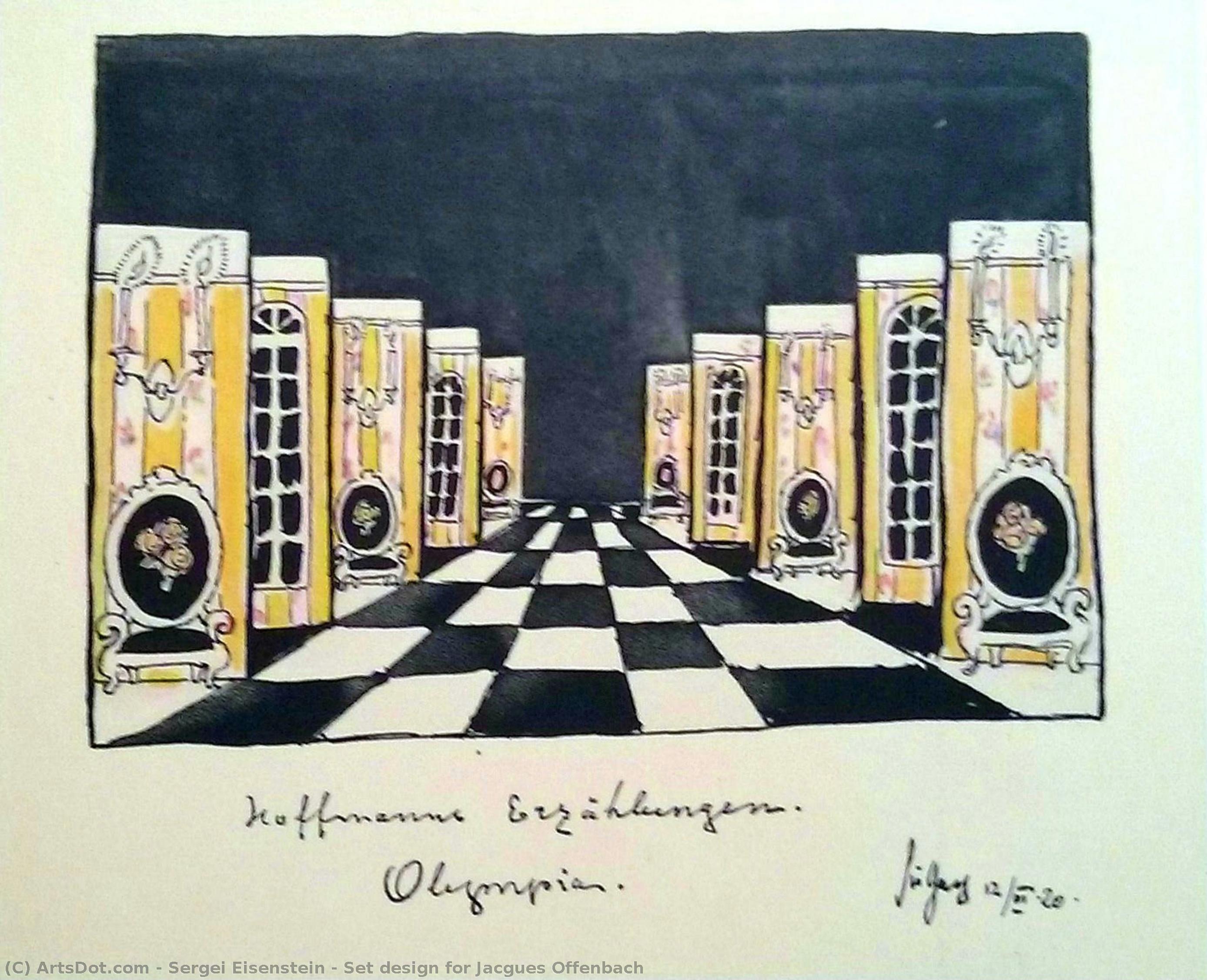 Set Design For Jacgues Offenbach — Sergei Eisenstein