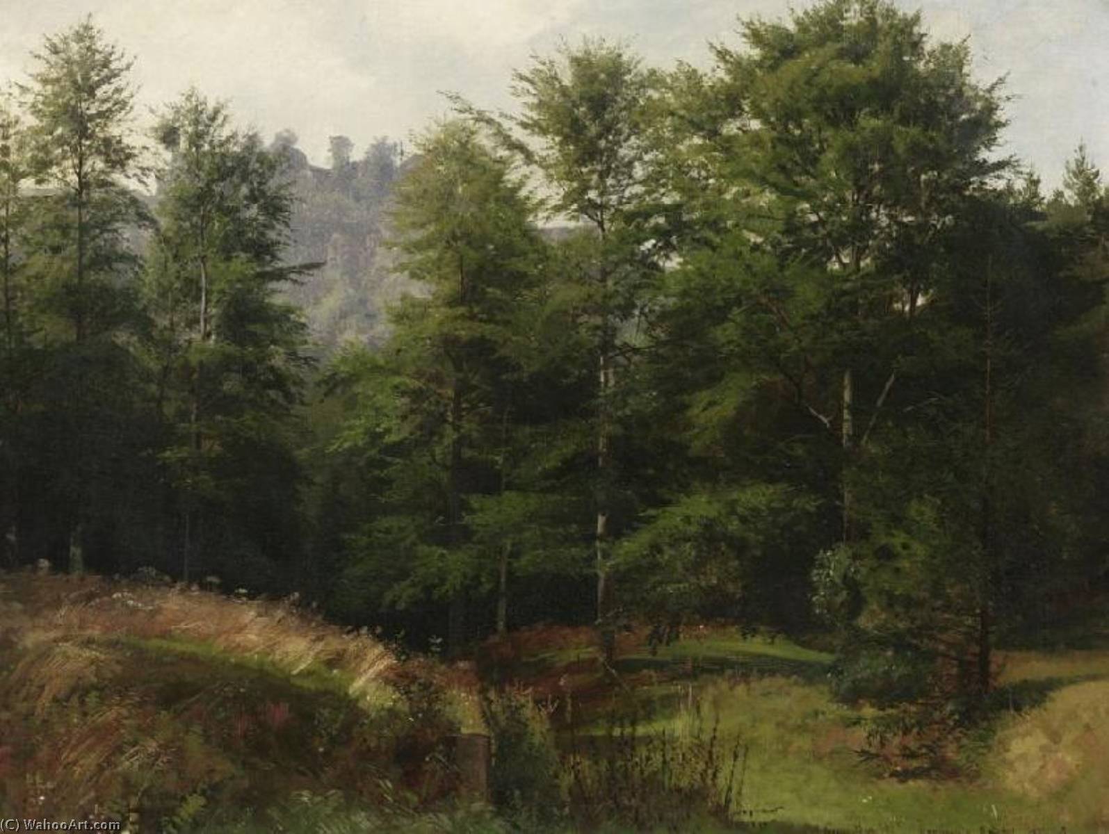 Forest Landscape In Upper Saxony (waldlandschaft In Obersachsen) — Eugen Felix Prosper Bracht
