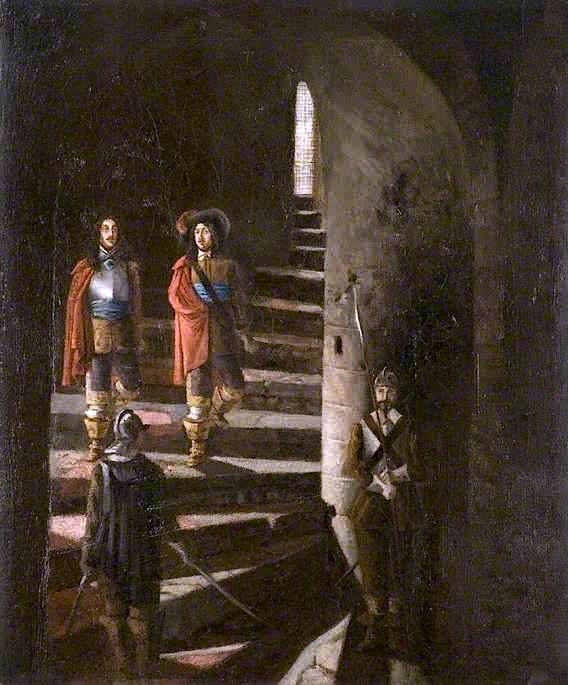 Lucas And Lisle Descending The Great Stair, Colchester Castle — Harry Becker