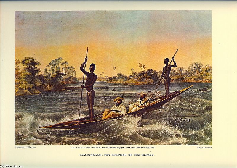 Zanjueelah, The Boatman Of The Rapids — Thomas Baines
