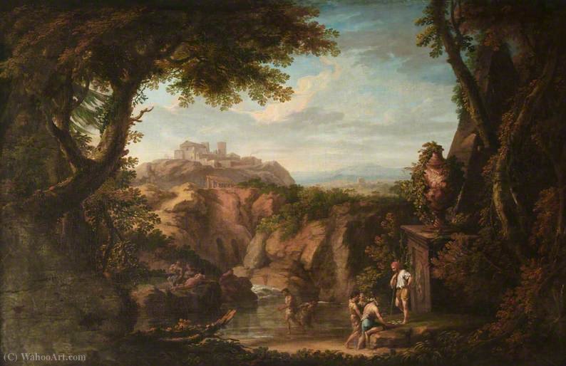 Classical Landscape With Fishermen — Jan Frans Van Bloemen
