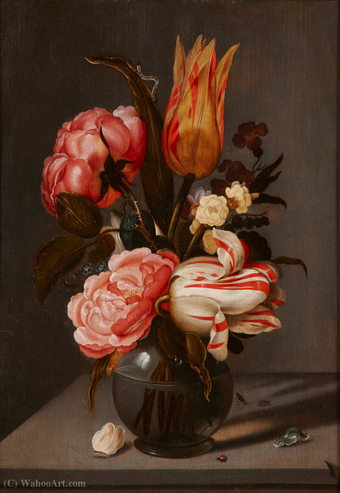 Bouquet Of Flowers In A Glass Vase (private Collection) — Ambrosius The Elder Bosschaert